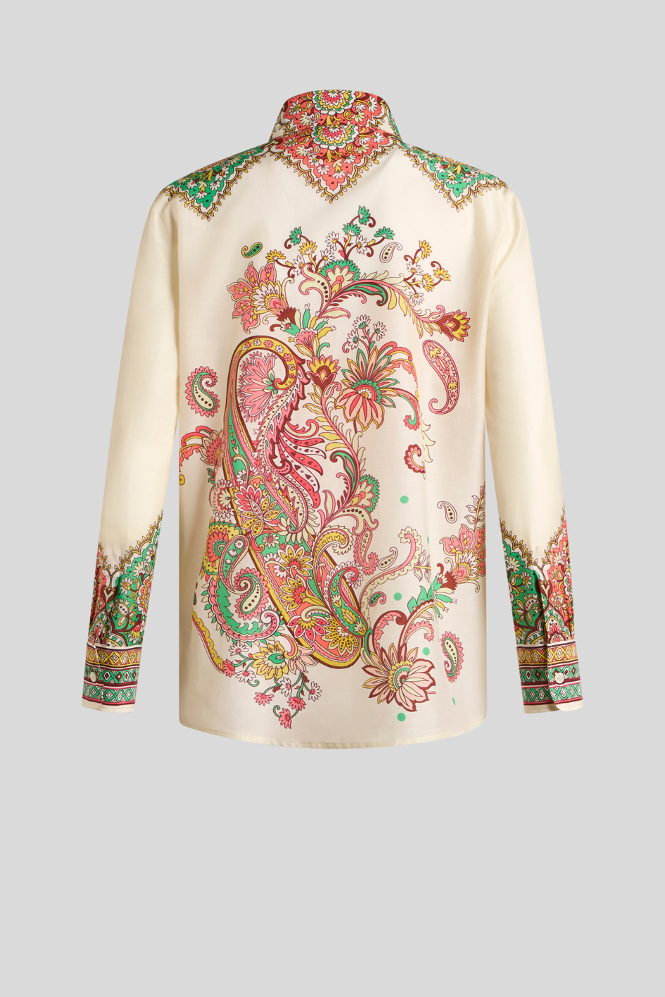 Elegant Blouse with Paisley and Floral Embroidery