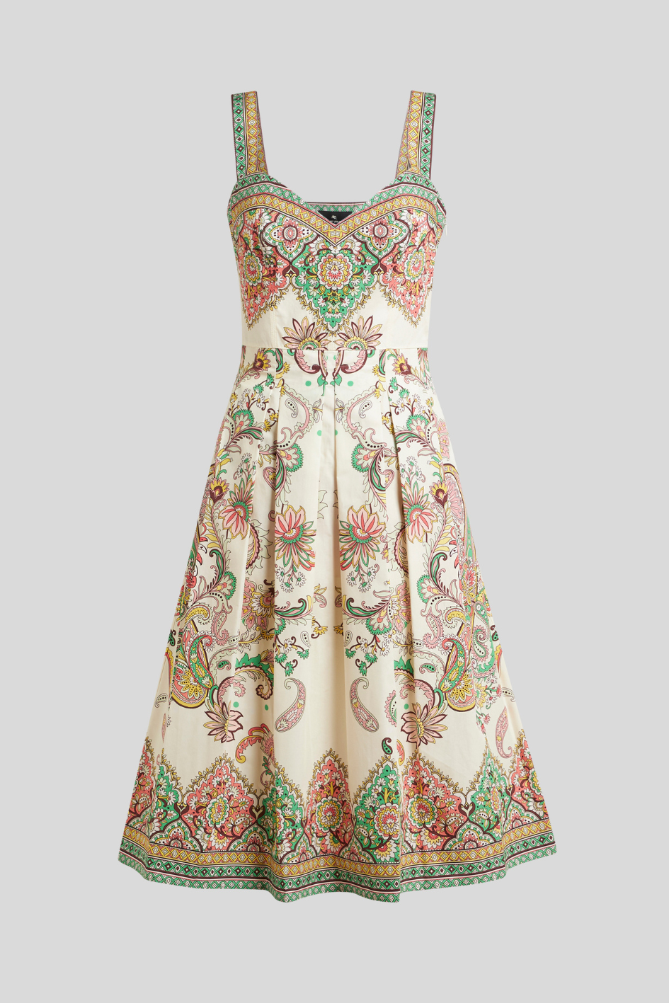 Embroidered Cotton Dress with Floral Details