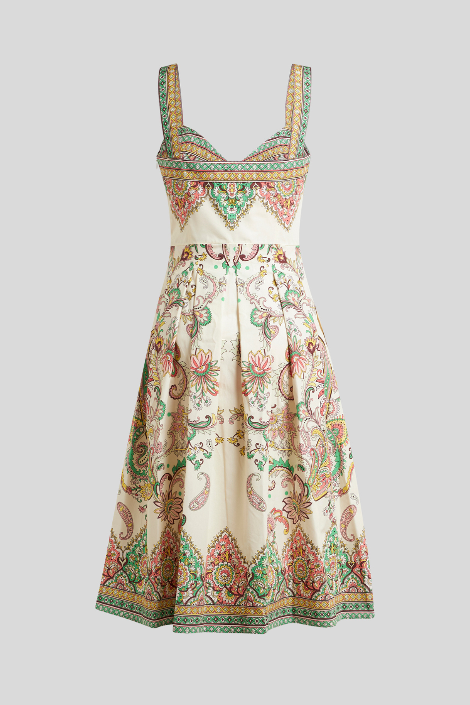 Embroidered Cotton Dress with Floral Details