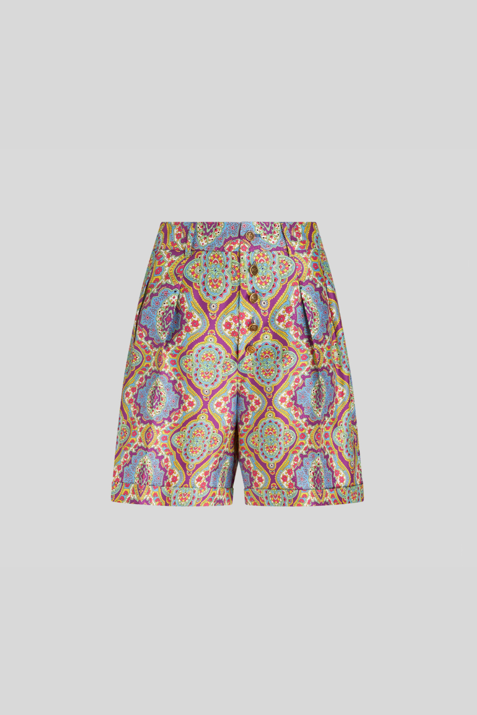 Printed Silk Shorts