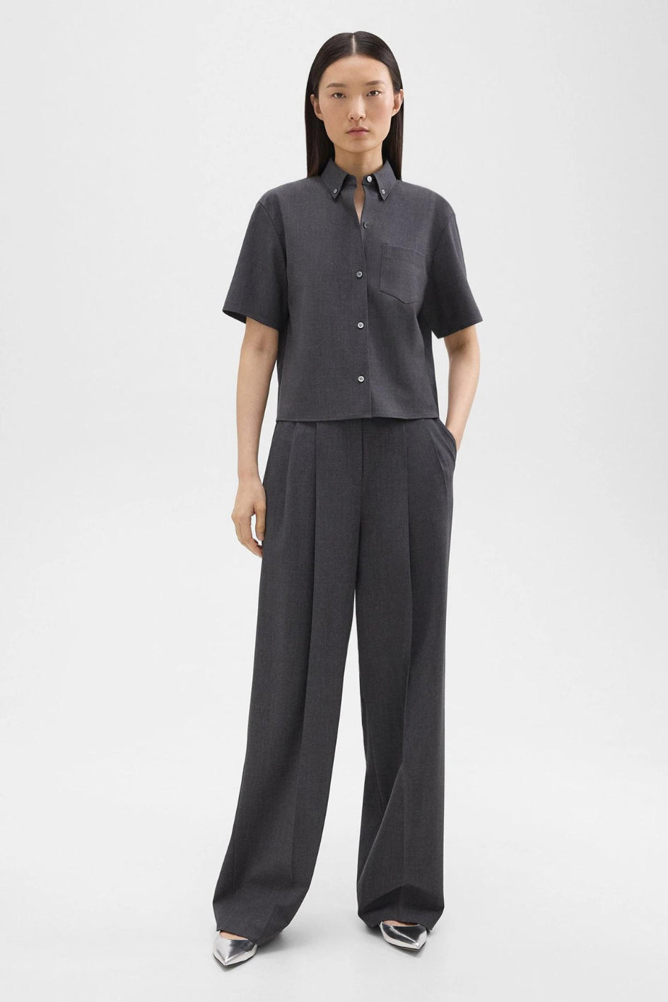 Wool Double Pleat Pant