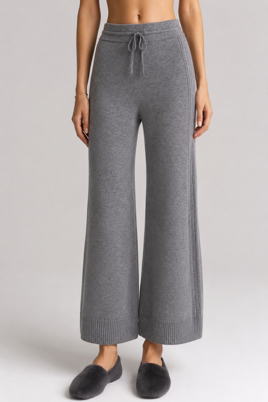Knit Wide-Leg Lounge Pants