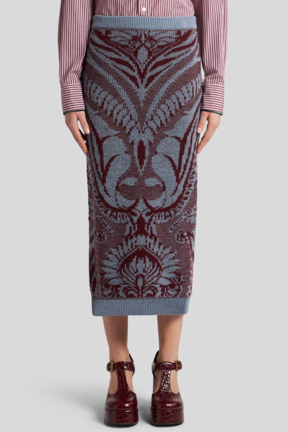 Pencil Skirt in Jacquard Wool