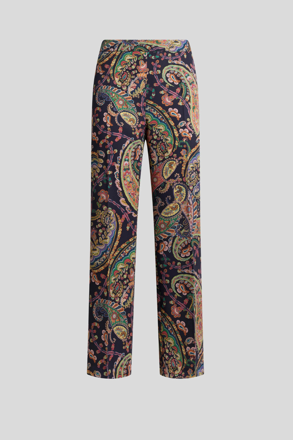 Paisley Print Wide-Leg Trousers