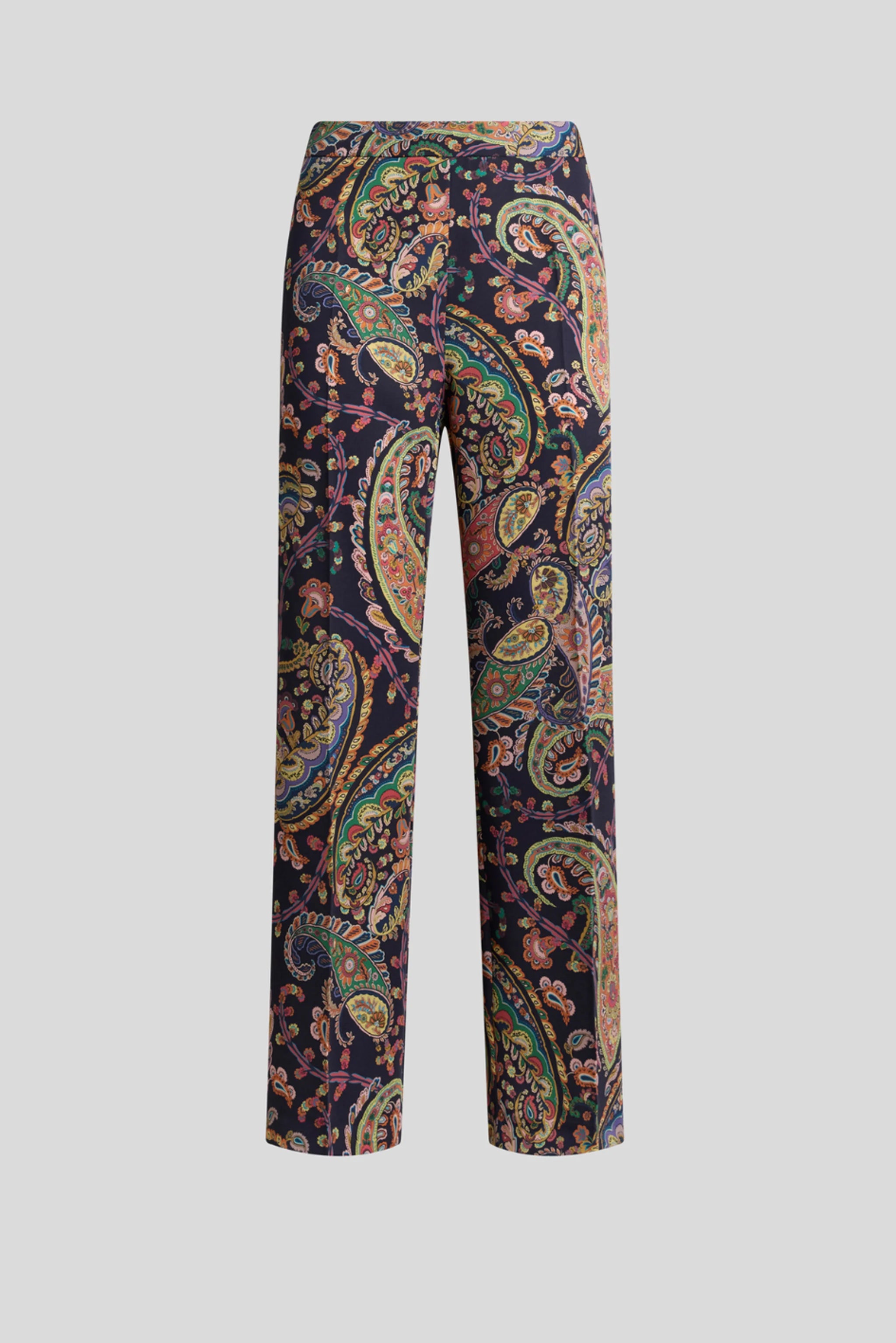 Paisley Print Wide-Leg Trousers