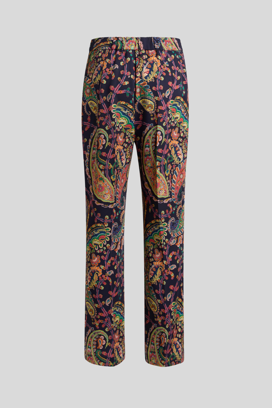 Paisley Print Wide-Leg Trousers