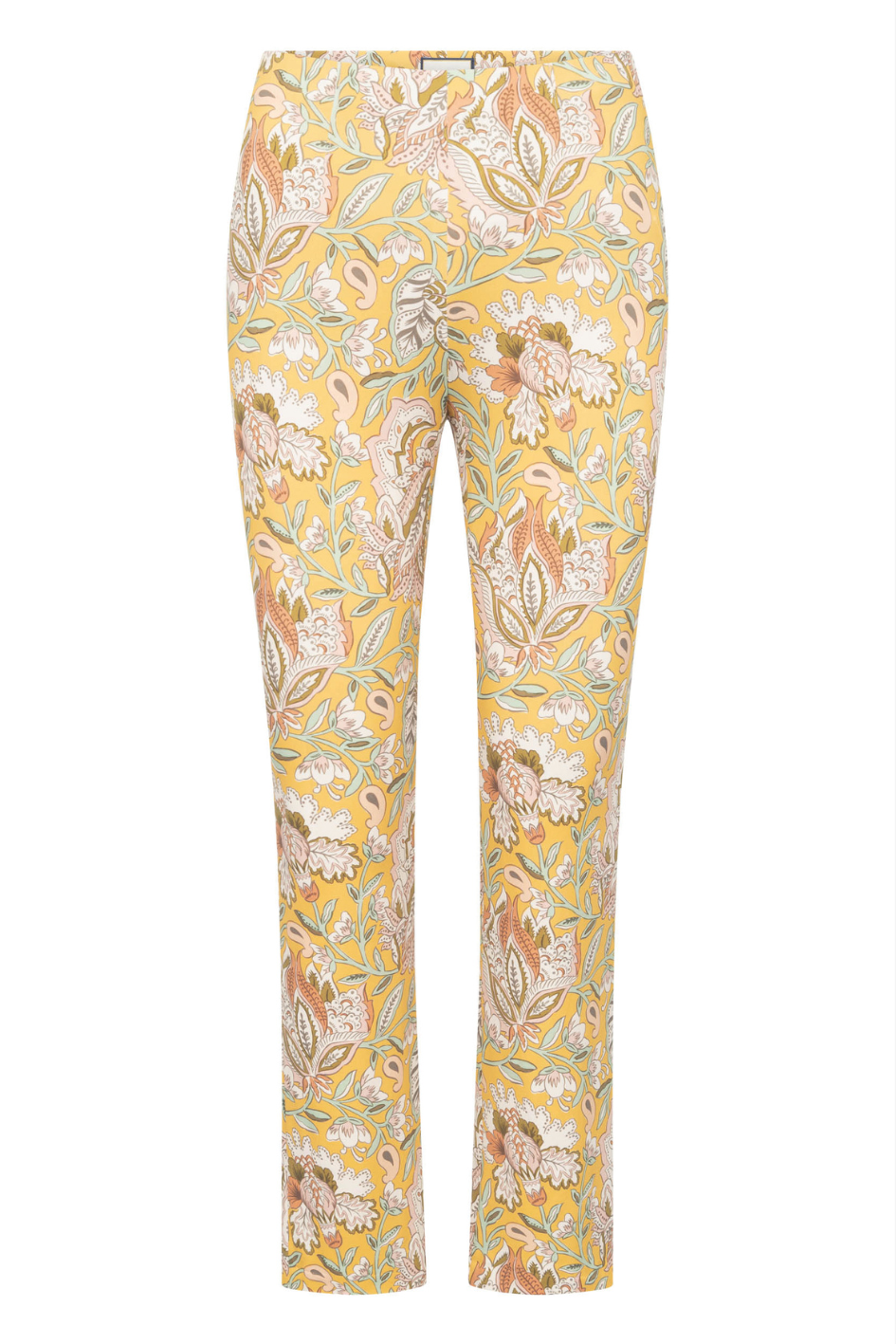 Cropped Slim-Fit Cindy Pants with Floral Print