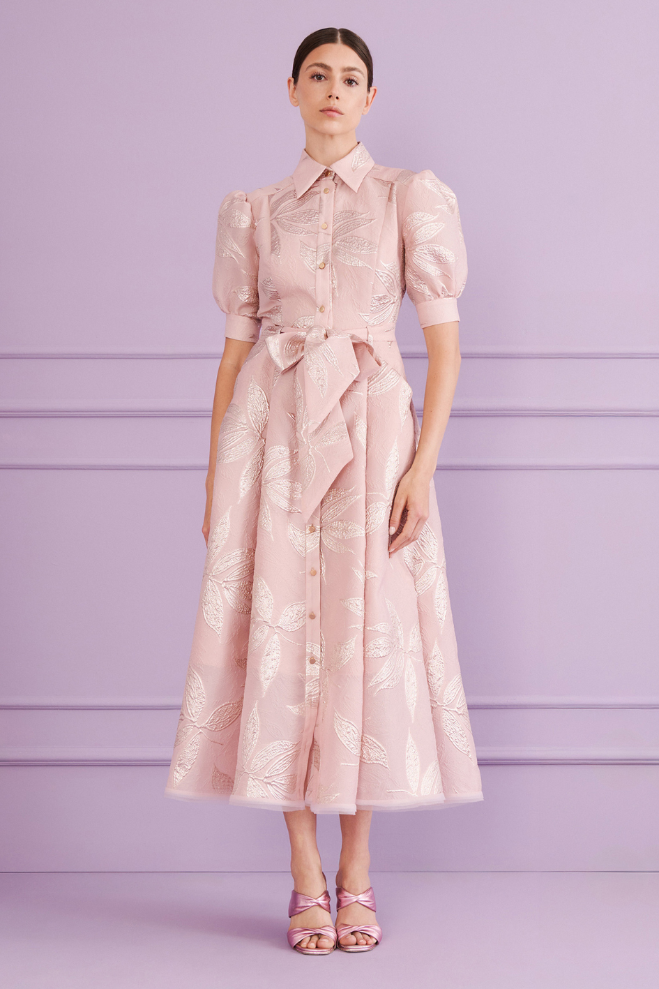 Midi Rosmarin Dress with puffed Sleeves