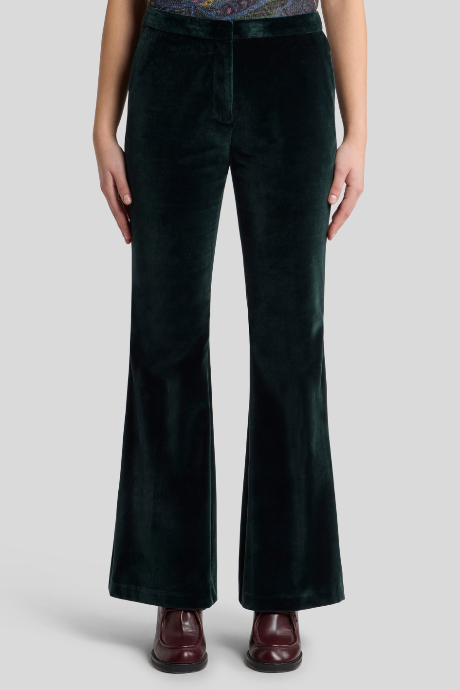 Velvet Flared Trousers