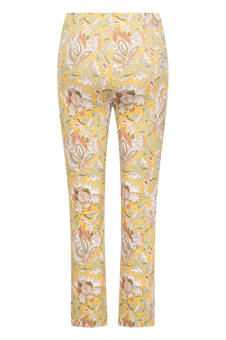 Cropped Slim-Fit Cindy Pants with Floral Print