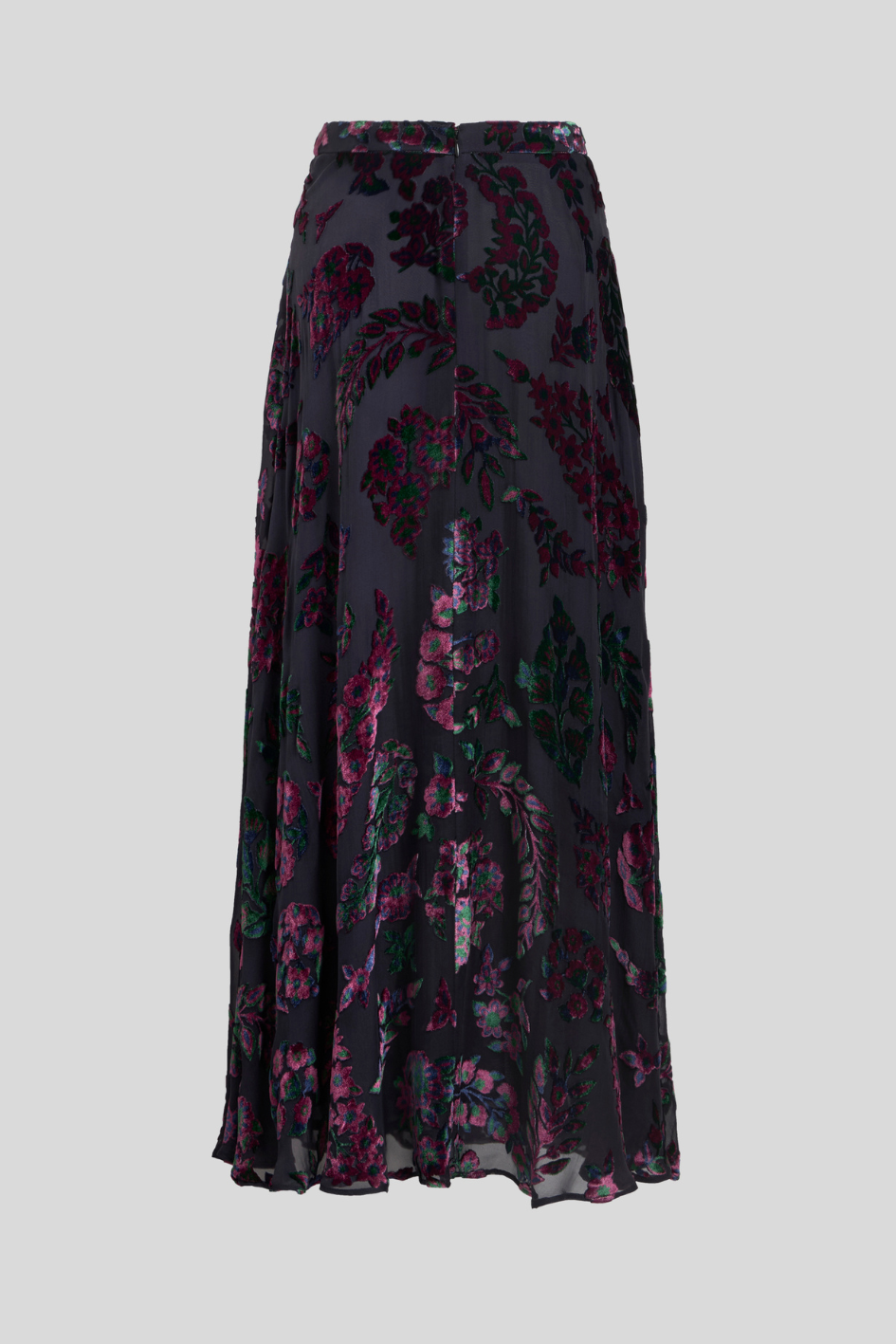Floral Velvet Maxi Skirt
