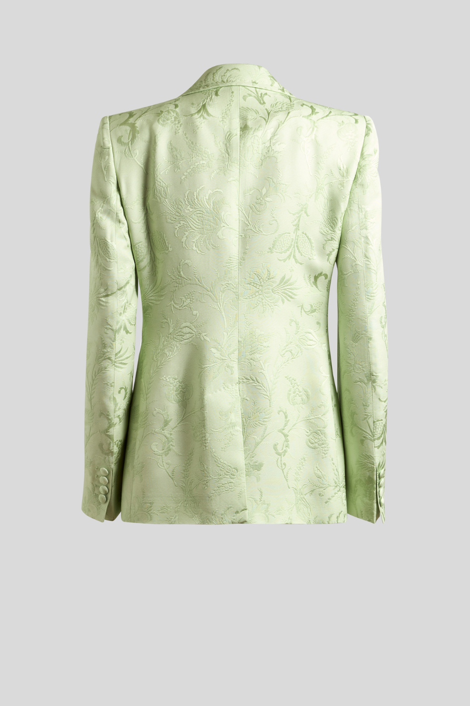 Jacquard Tailored Blazer with Floral Texture