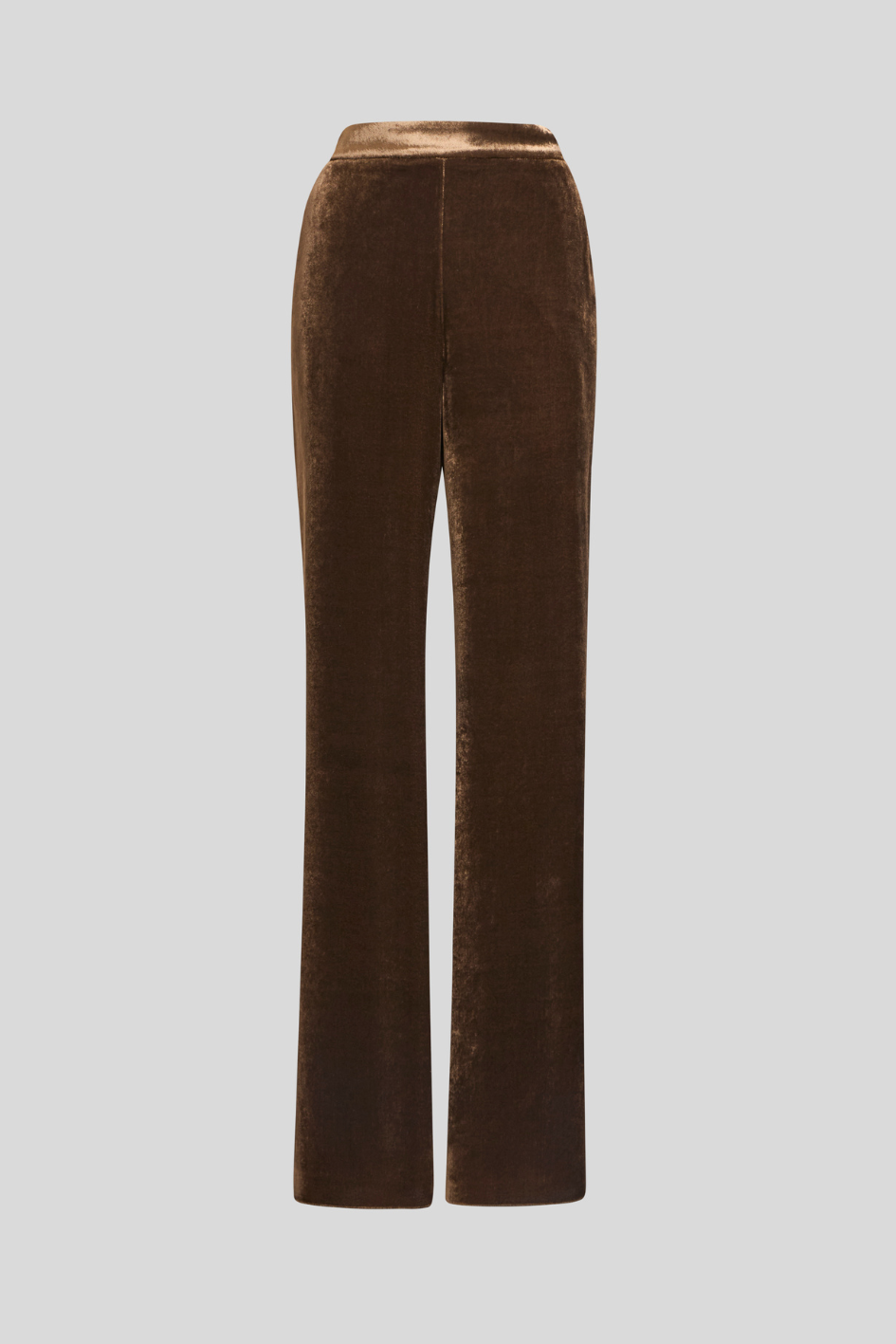 High-Waisted Velvet Trousers
