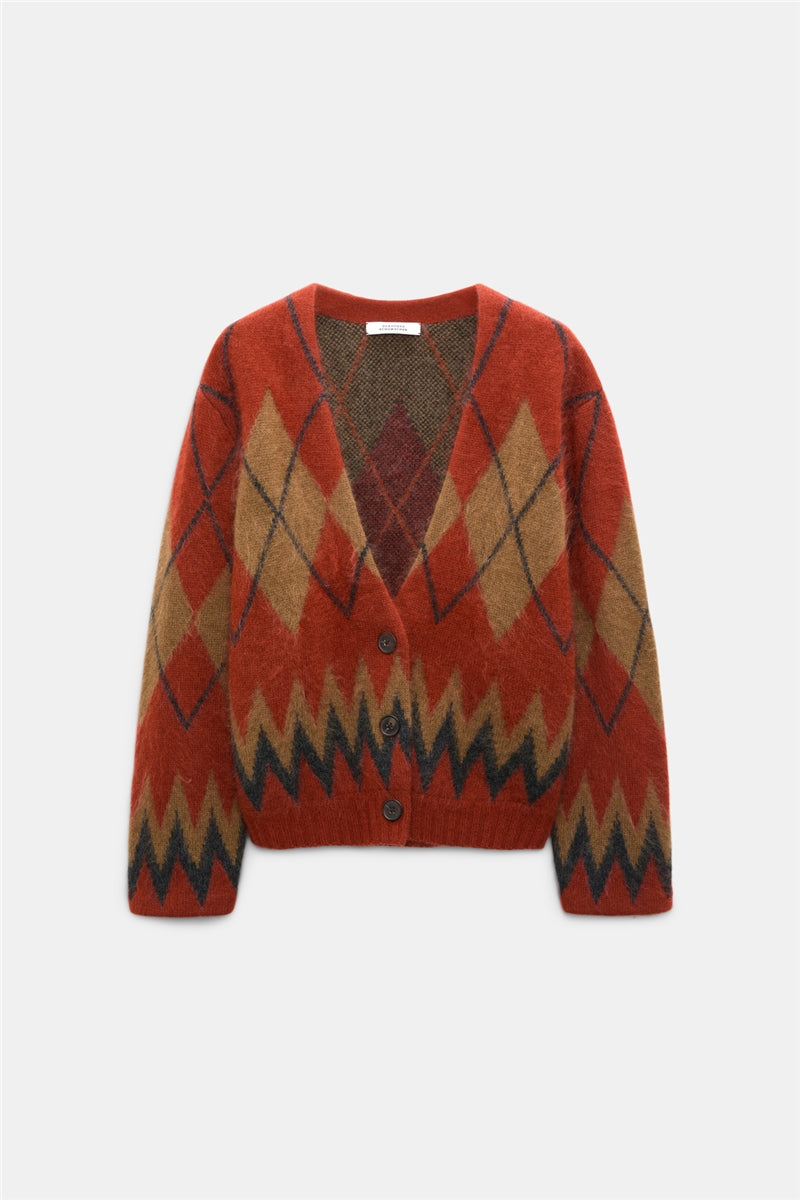 Argyle Statement Cardigan