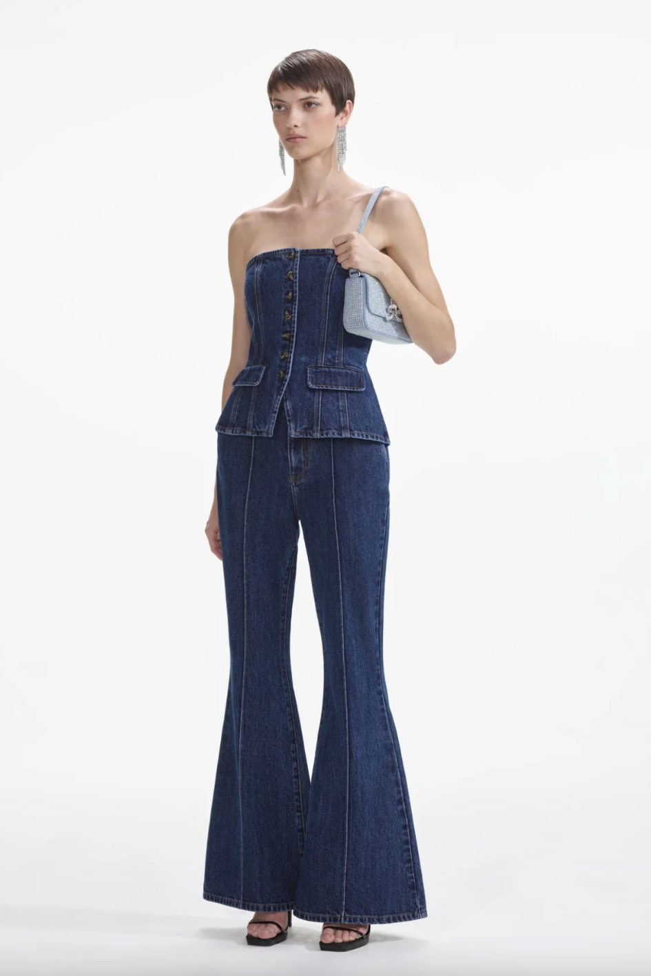 Denim Bandeau Jumpsuit