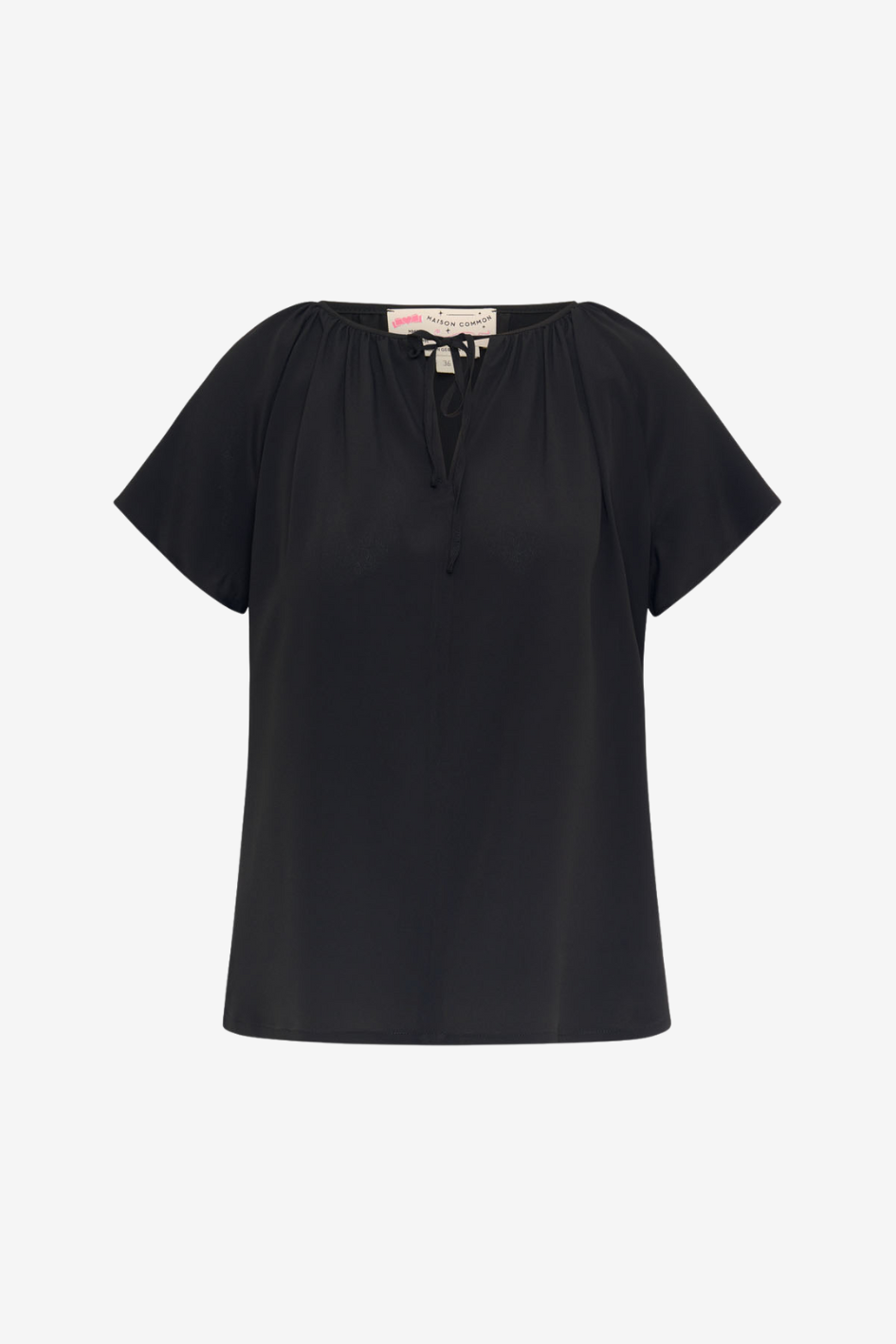 Shirt with Bow Neck