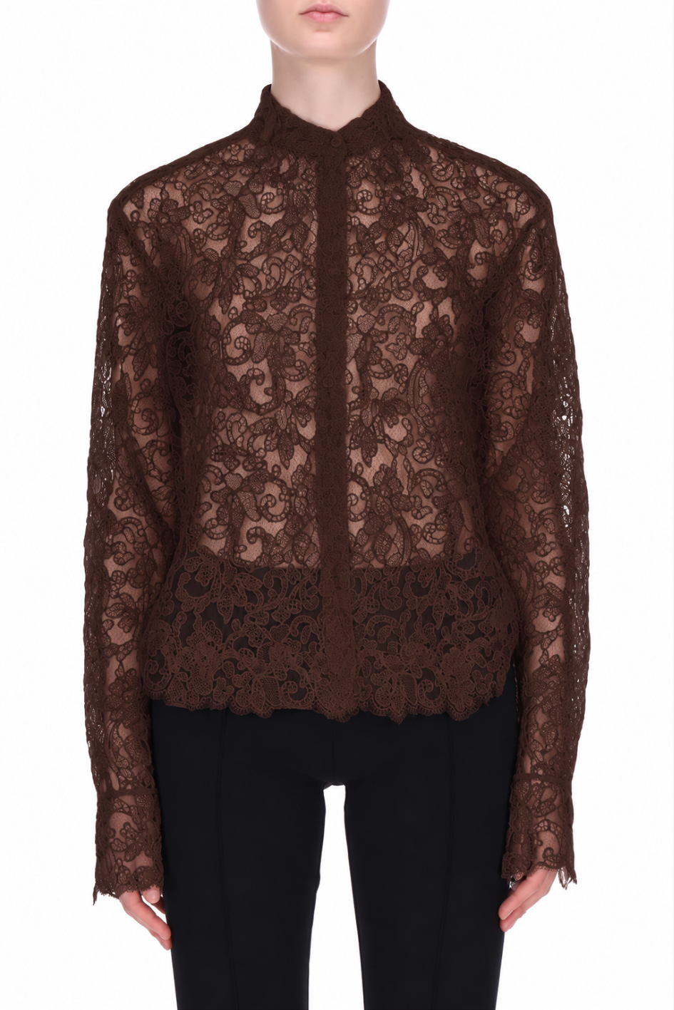Wine Red Lace Blouse