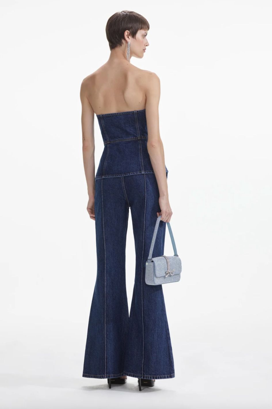 Denim Bandeau Jumpsuit