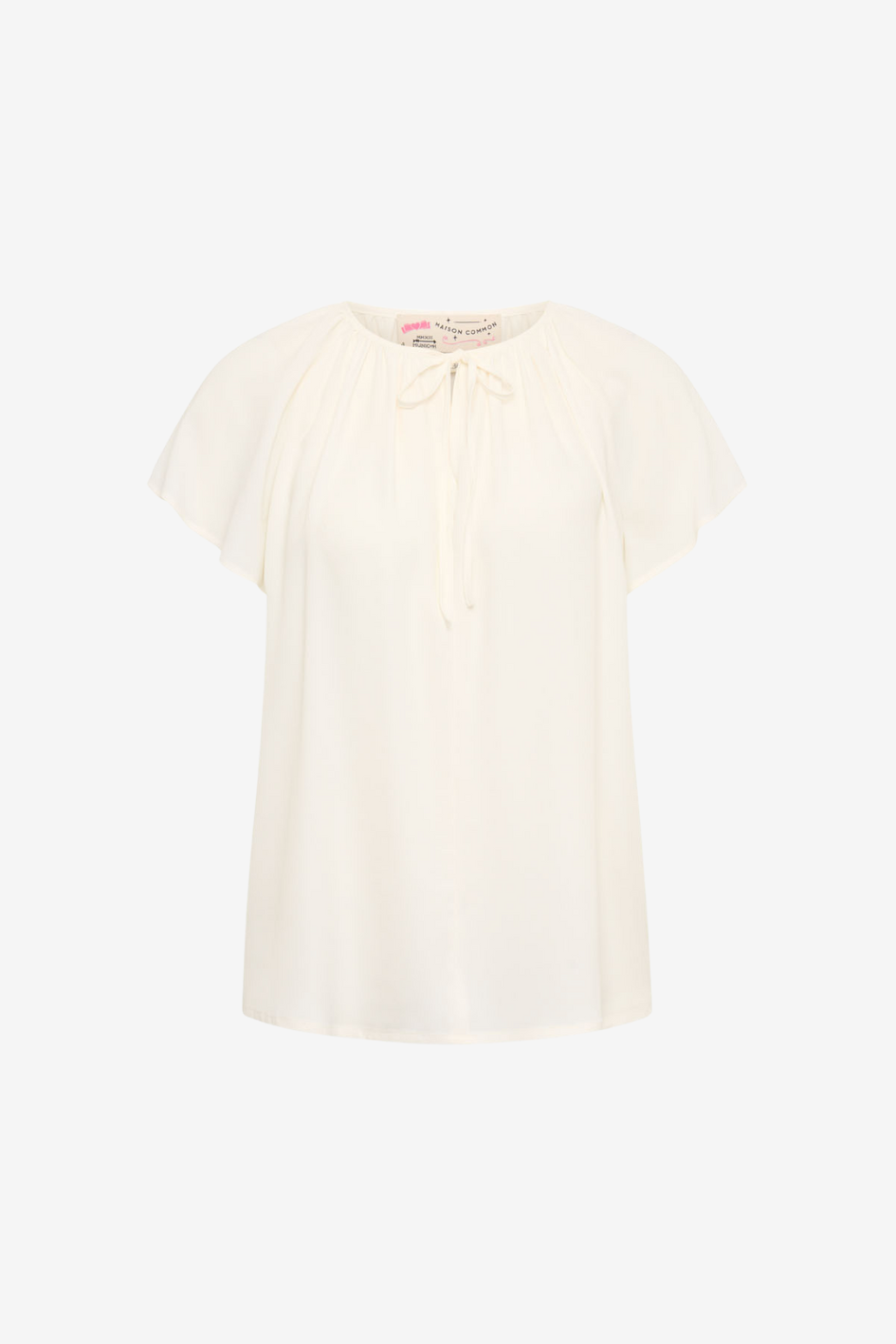 Shirt with Bow Neck