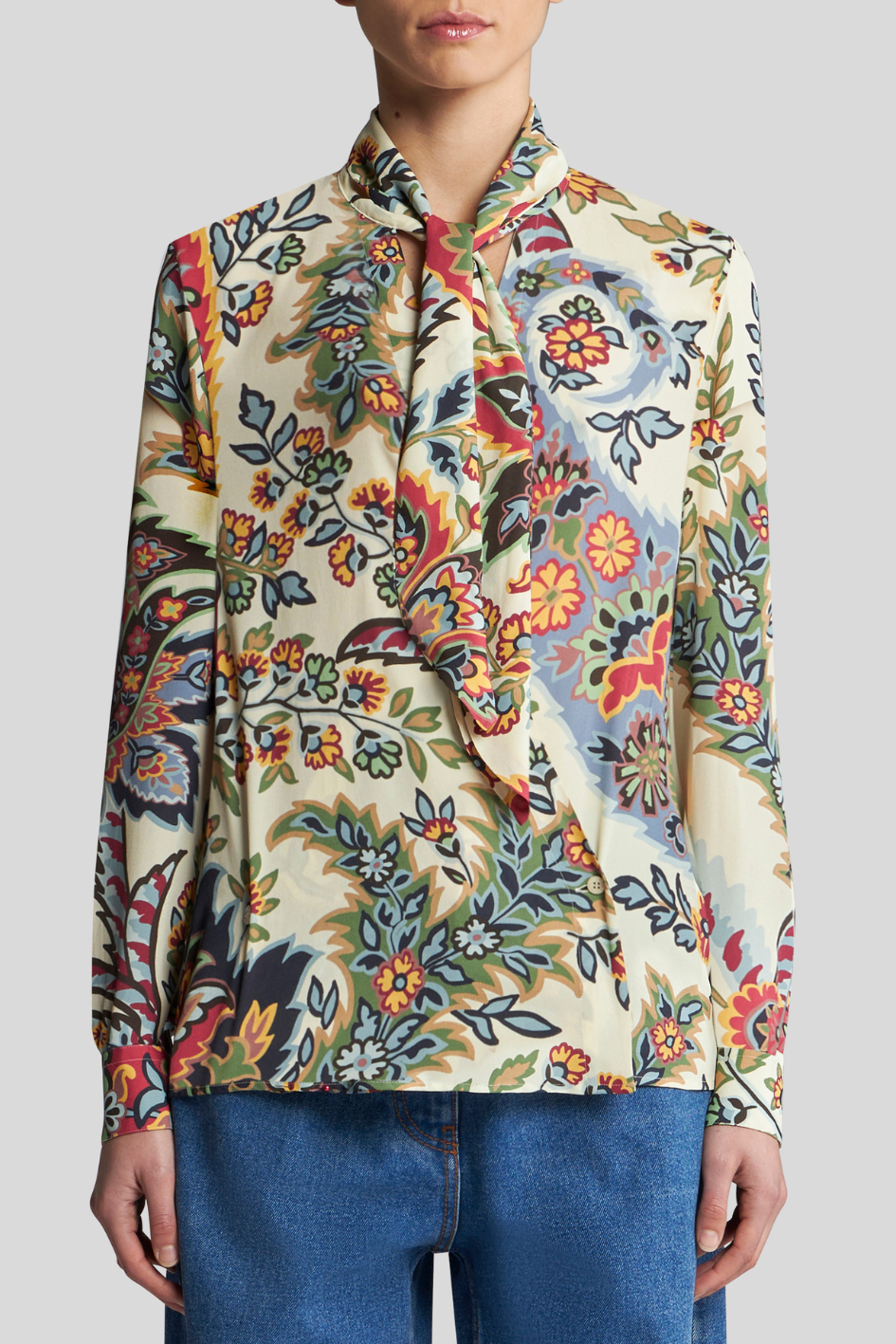 Blouse with Paisley Pattern