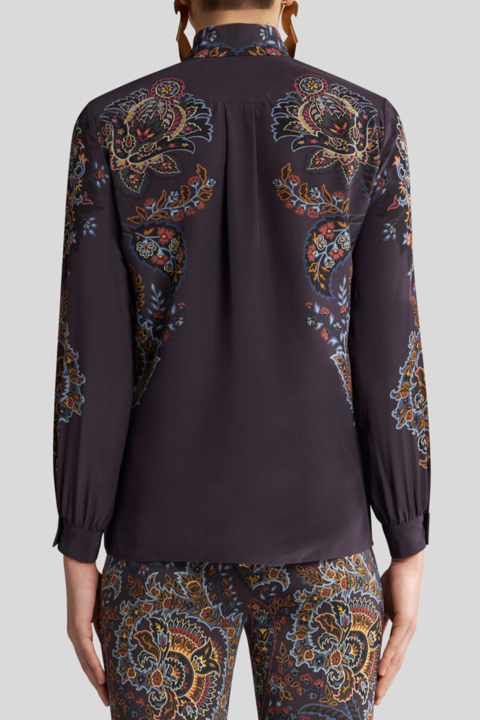 Silk Blouse with Paisley Pattern