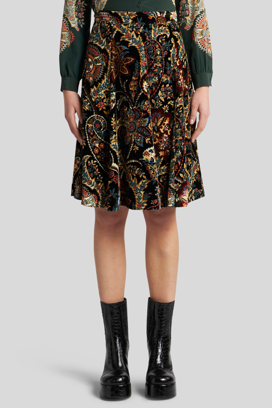 Midi Paisley Skirt