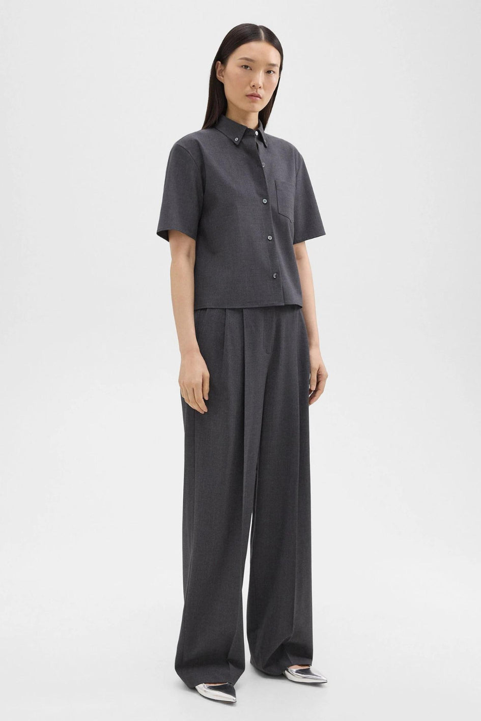 Wool Double Pleat Pant