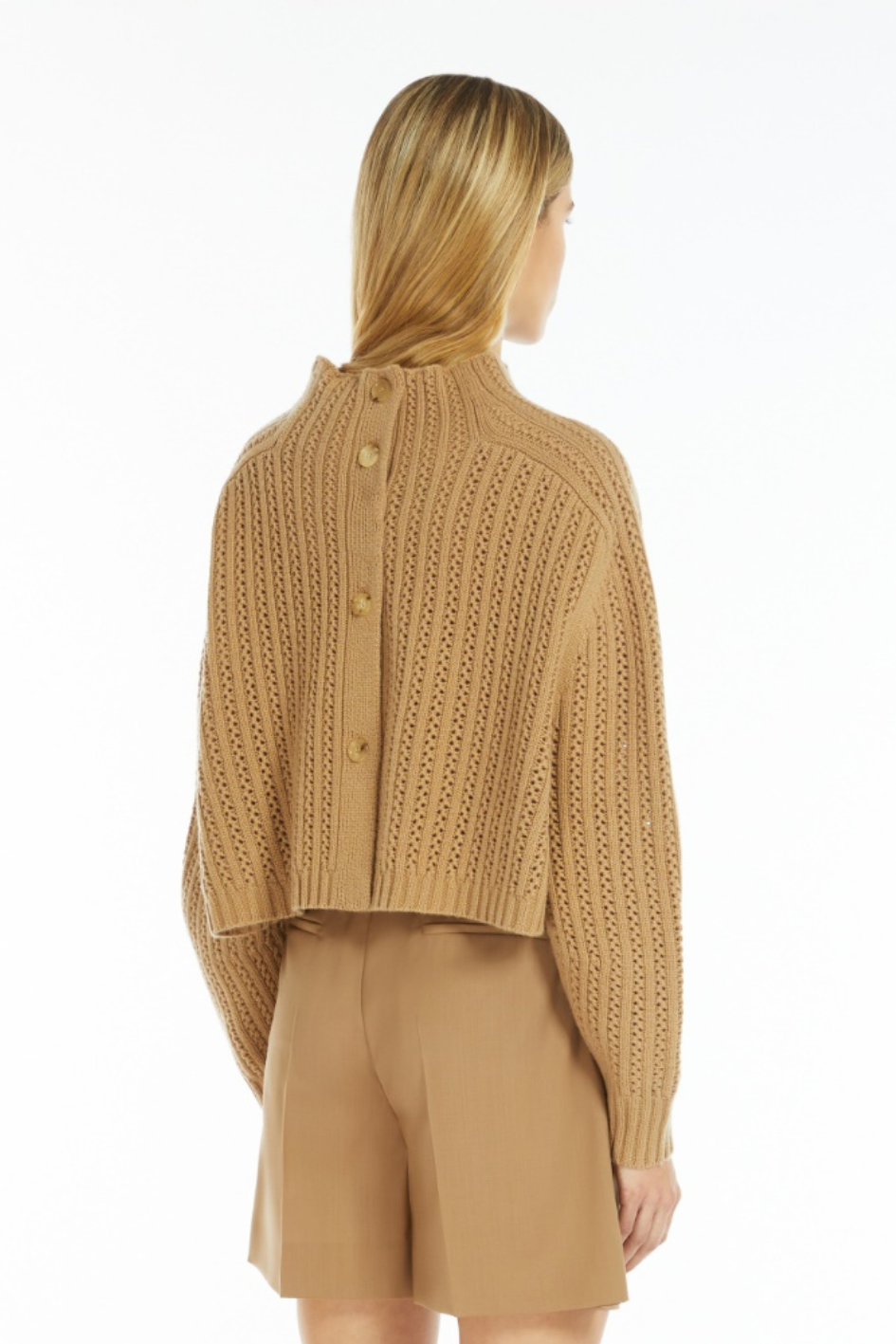 Short Wool-Cashmere Sweater