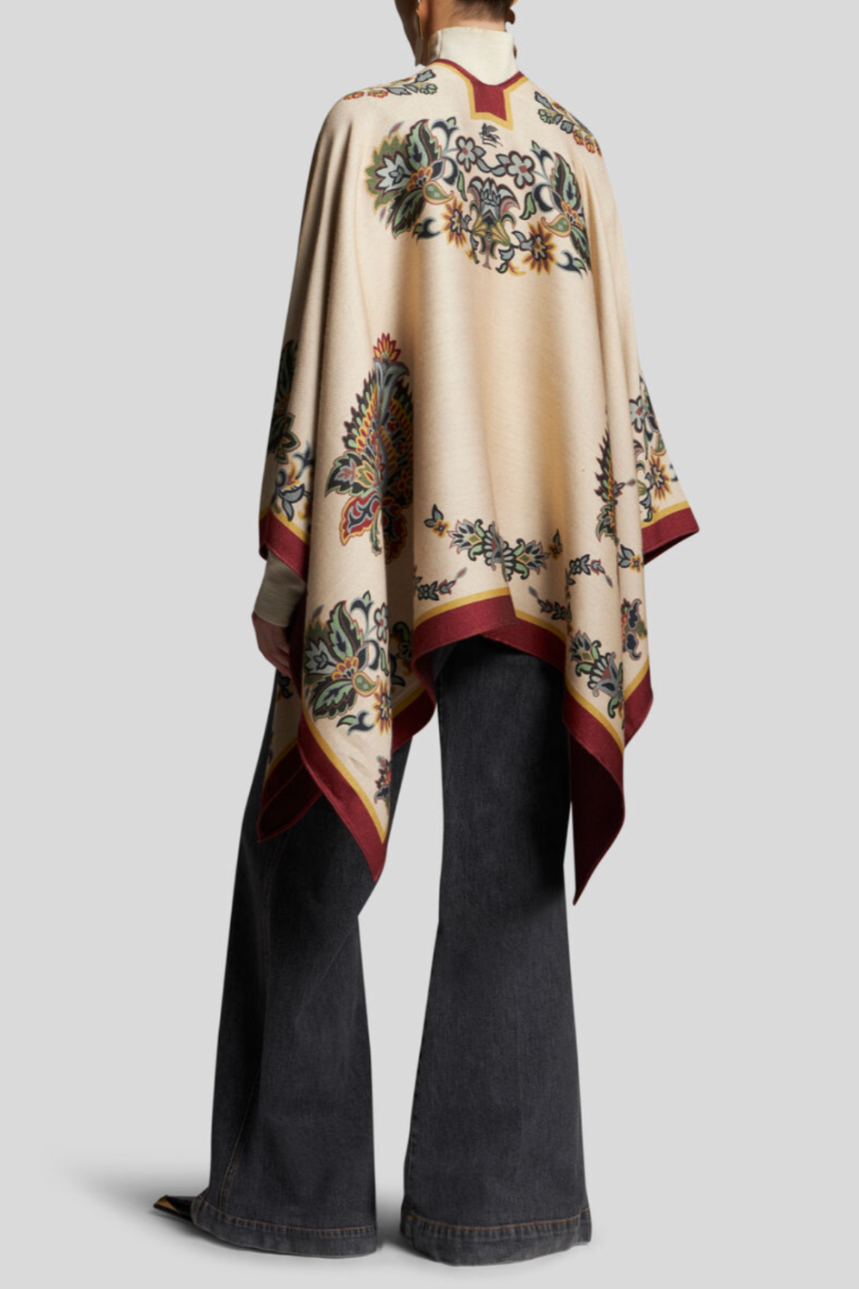 Cape with Floral Paisley Pattern