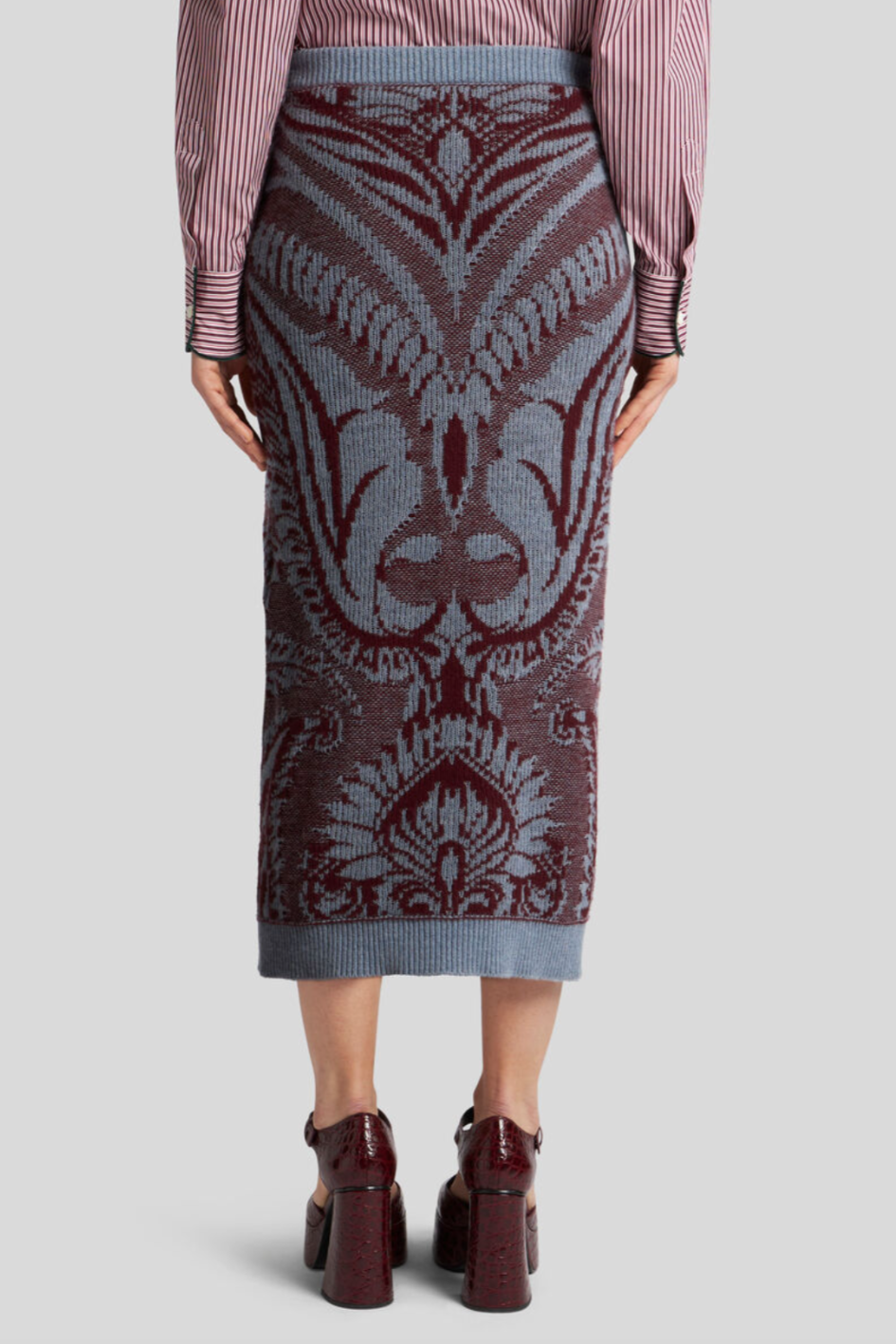 Pencil Skirt in Jacquard Wool