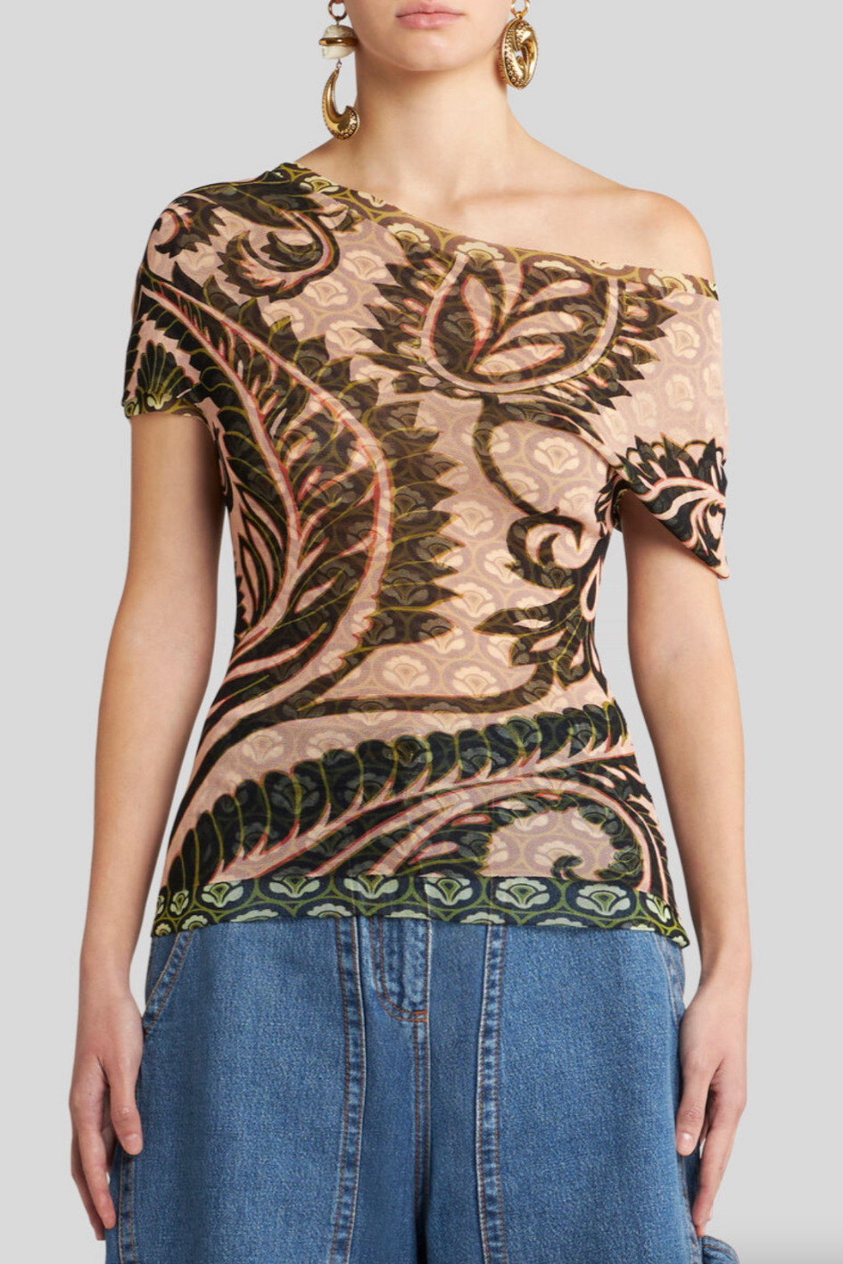 Dark Rose Shoulder-Off Top