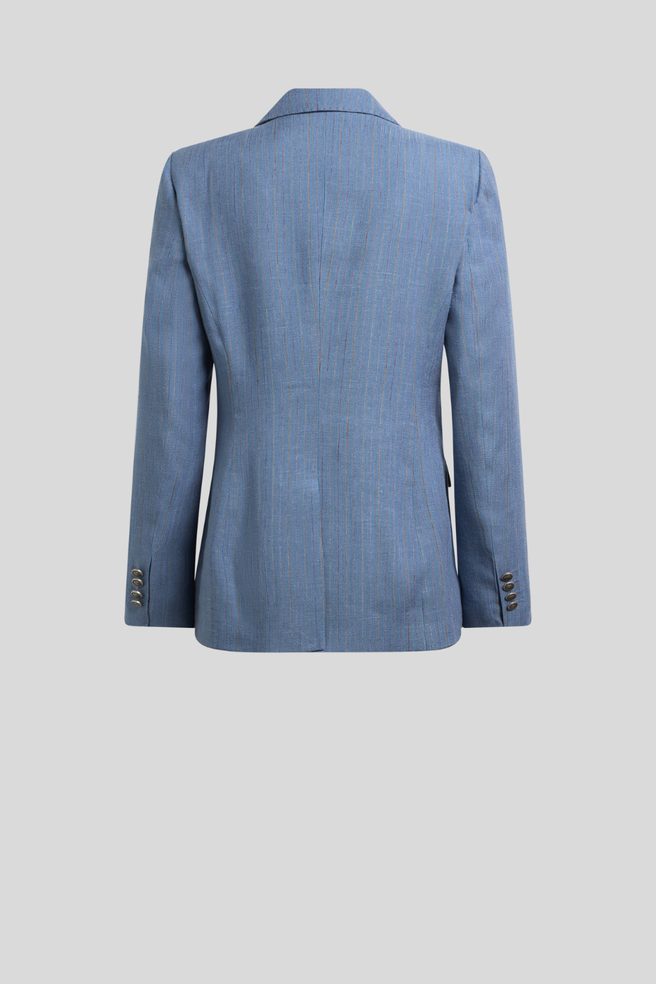 Pinstripe Tailored Blazer with Notched Lapel