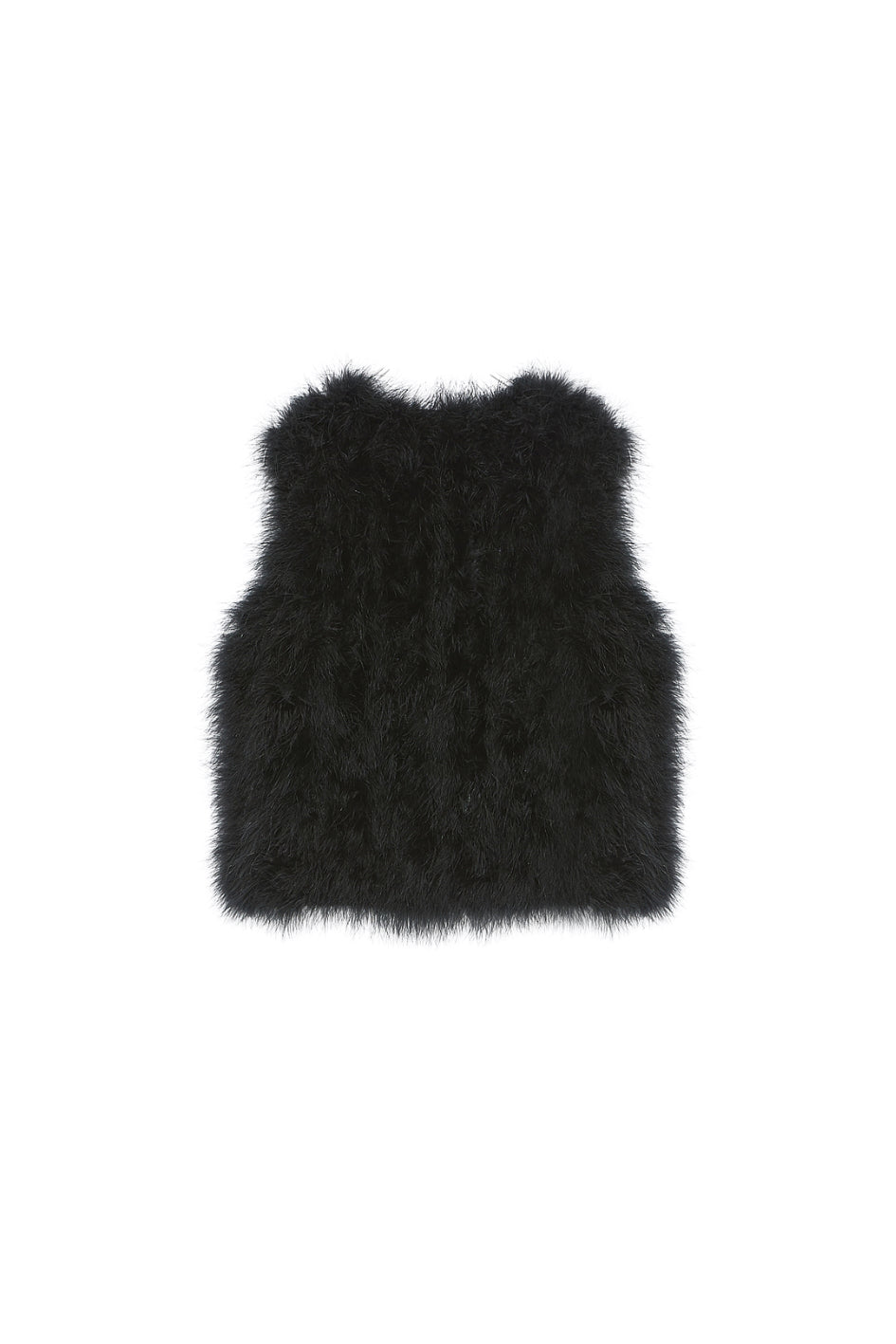 Short Vest with Feathers