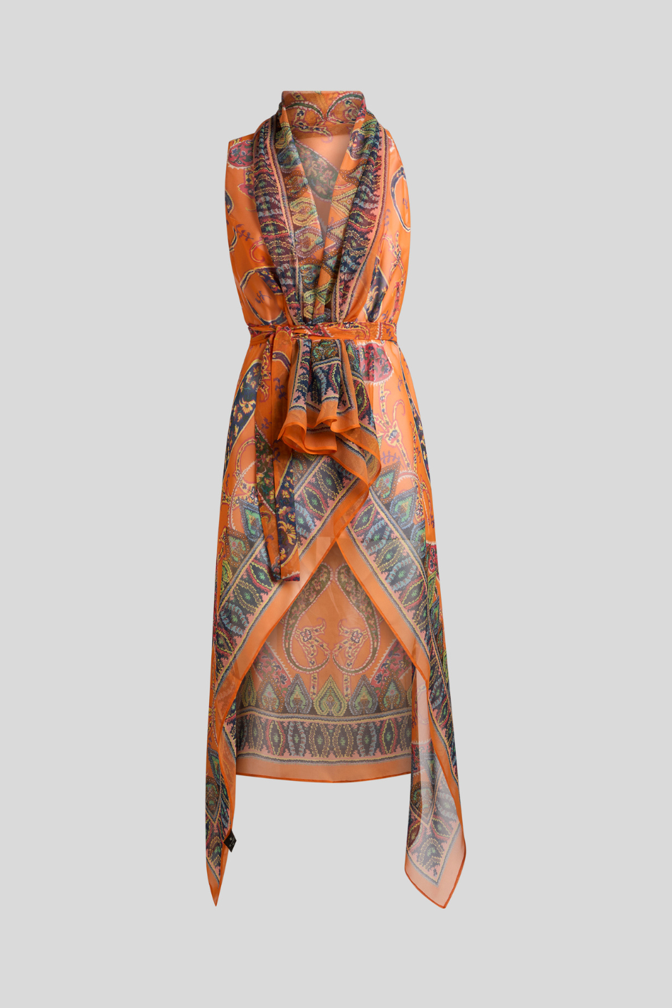 Paisley Silk Wrap Vest Shawl