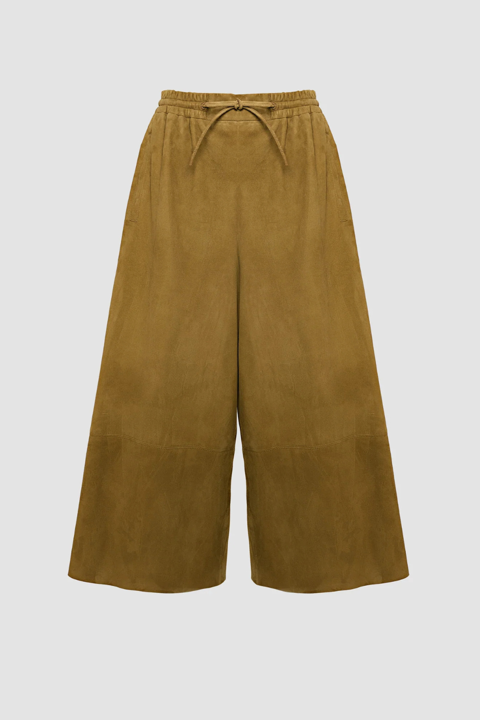 Wide cropped Leather Pants