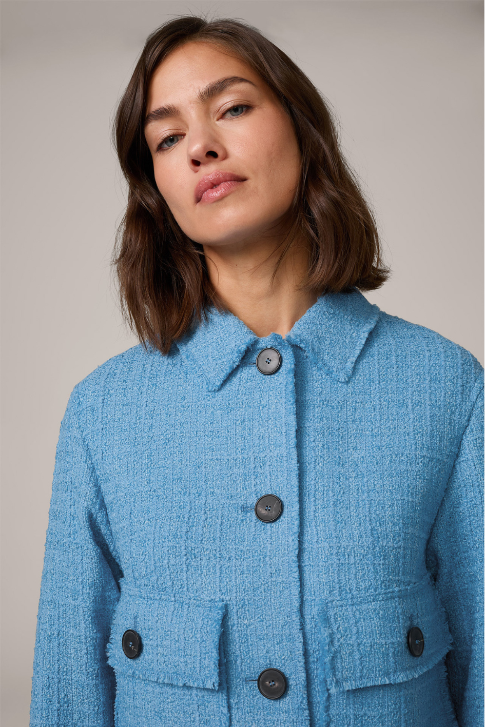 Tweed Short Cut Blazer-Jacket