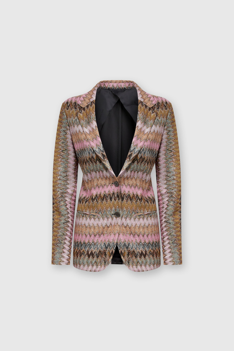 Viscose Knit Blazer with Chevron Lamé