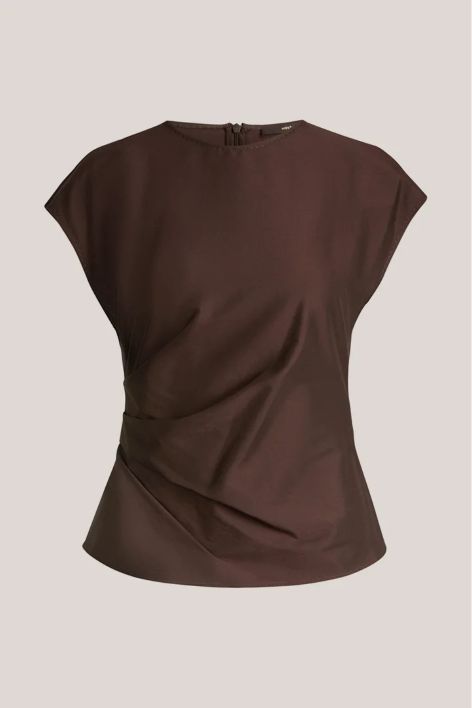 Dark brown stretch Cotton Blouse
