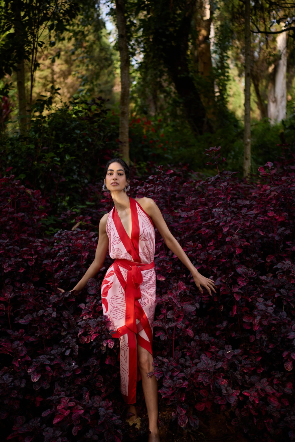 Halter Scarf Wrap Dress