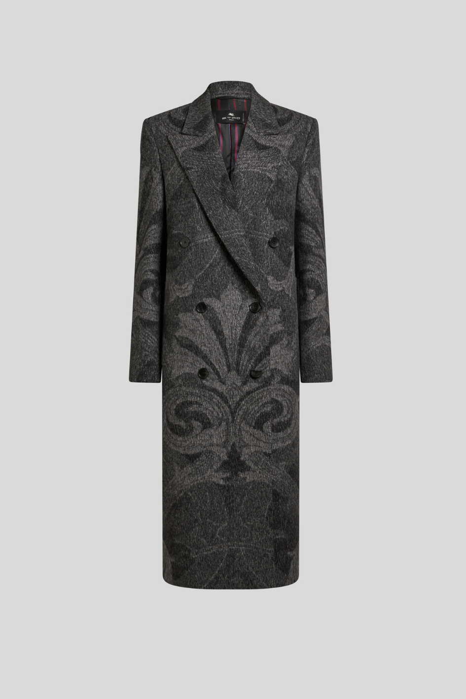 Long Coat with Paisley Pattern