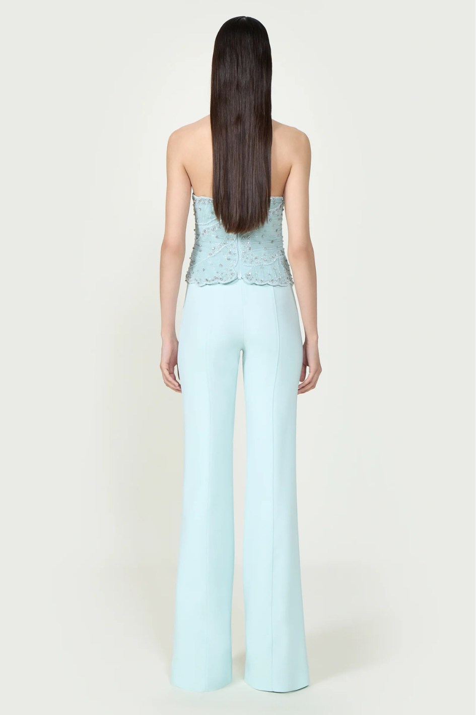 Fiori Crystal Silk Georgette Bustier