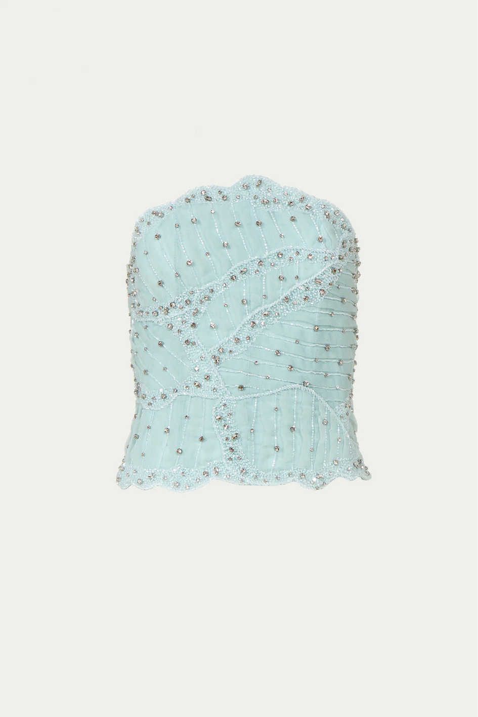Fiori Crystal Silk Georgette Bustier