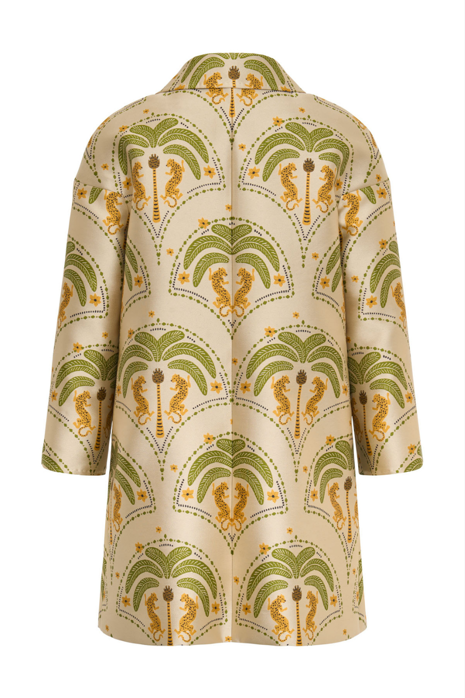 Long Jacquard Jacket with Embroidery