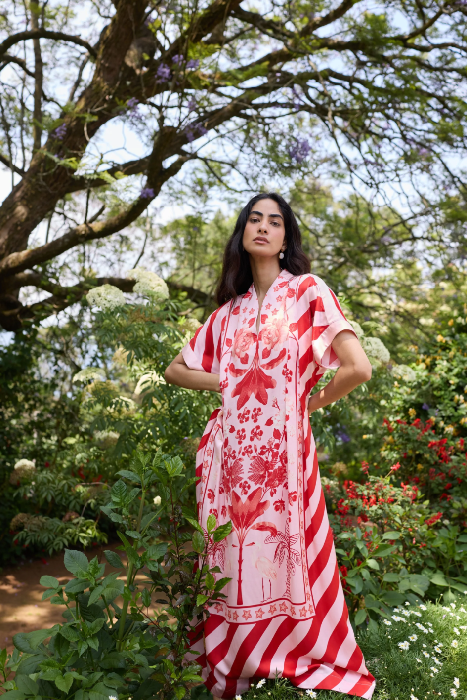 Hand Pleated Kaftan Dress