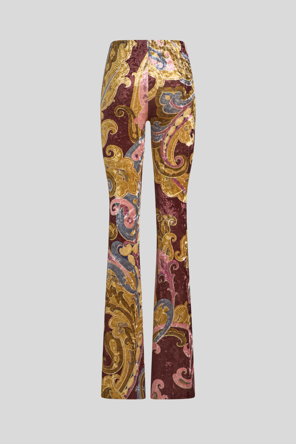 Velvet Pants with Paisley Pattern