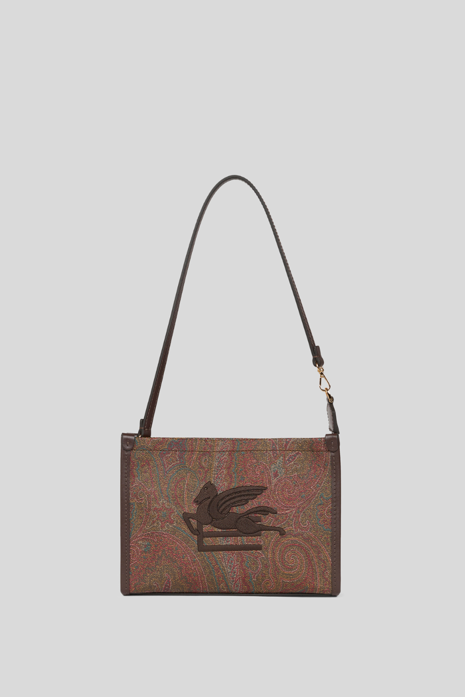 Paisley Shoulder Bag with Embroidered Logo