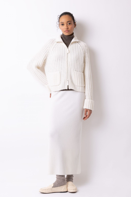 Cream White Chunky Knit Cardigan