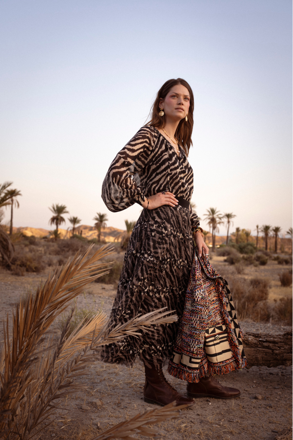 Tulle Skirt with Zebra Print