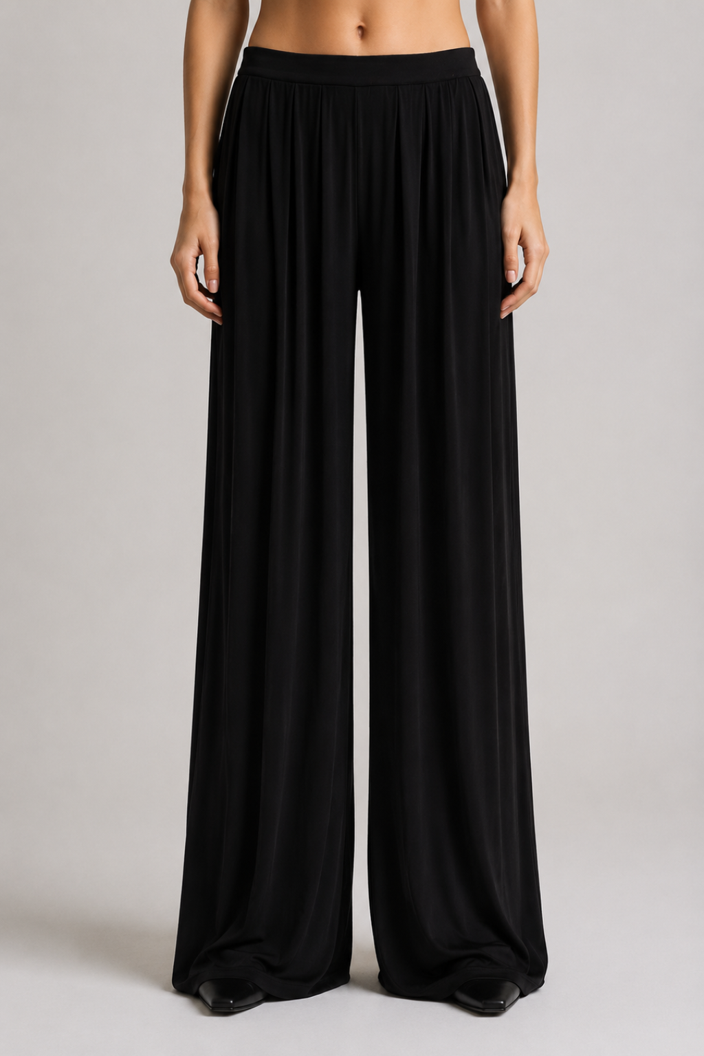 Fluid Wide-Leg Jersey Pants