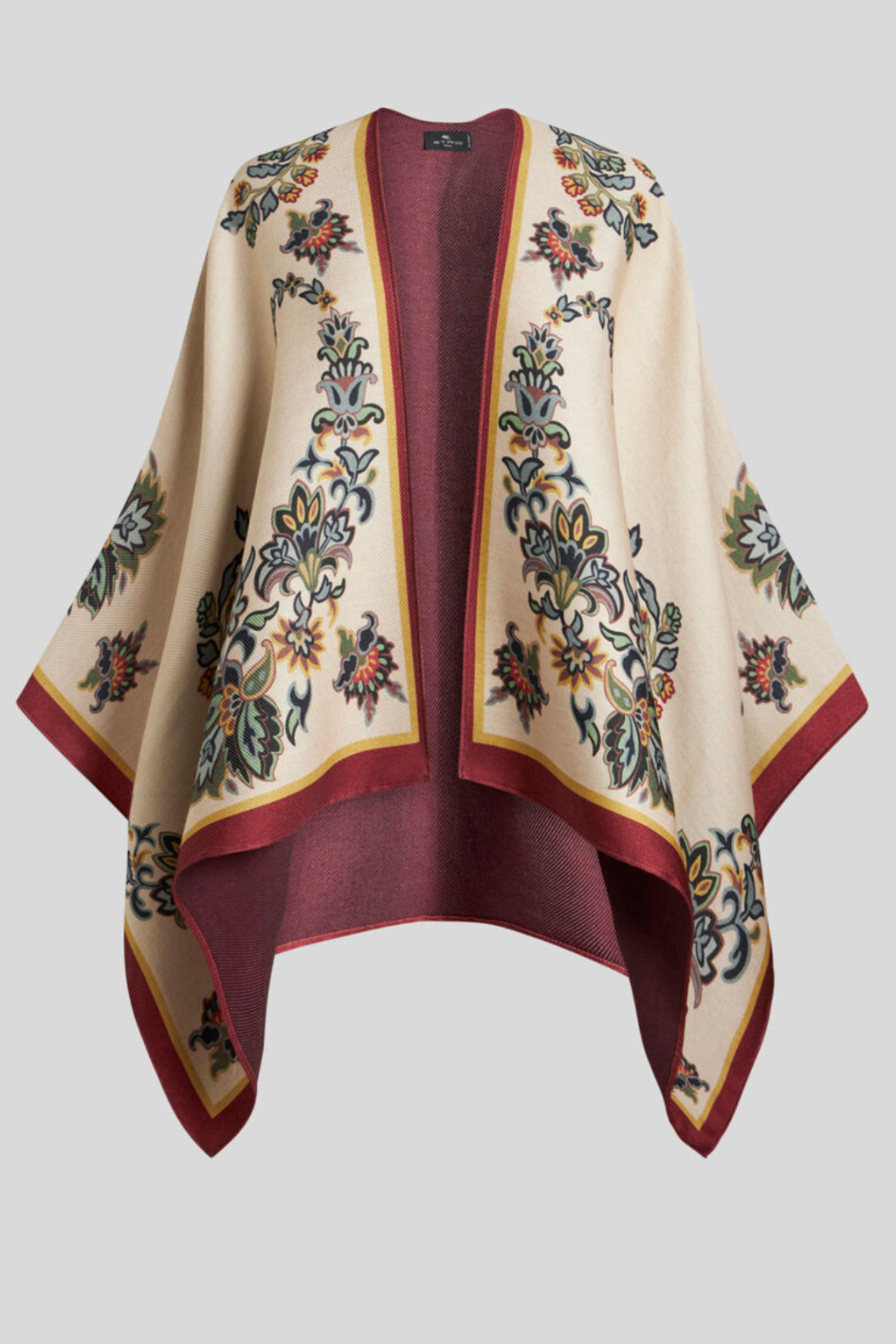 Cape with Floral Paisley Pattern